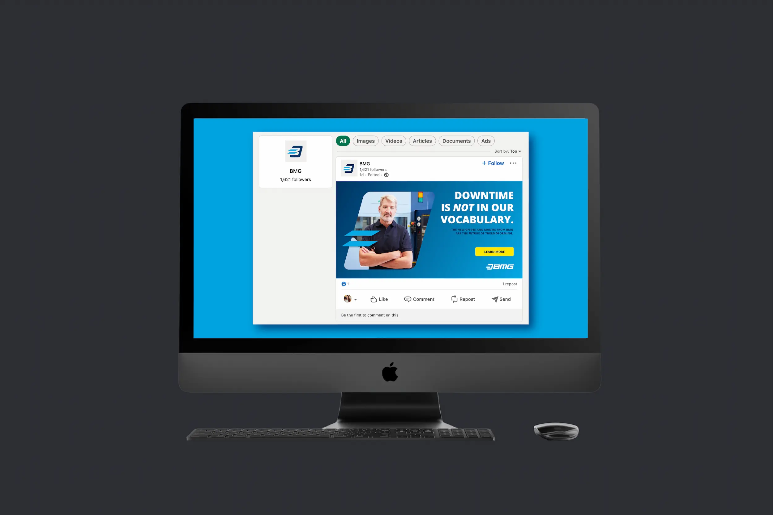 A creative LinkedIn ad campaign